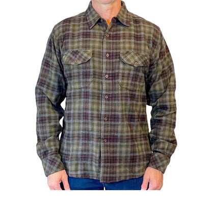 Flyshacker Men's Jackson Slub Flannel Shirt-Men's - Clothing - Tops-Flyshacker-Appalachian Outfitters