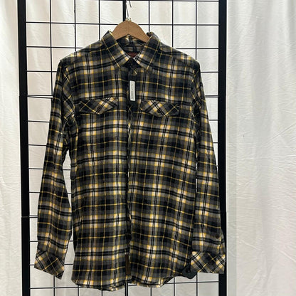 Flyshacker Sample - Men's Flannel Shirt-Men's - Clothing - Tops-Flyshacker-BlackWhiteGold-M-Appalachian Outfitters
