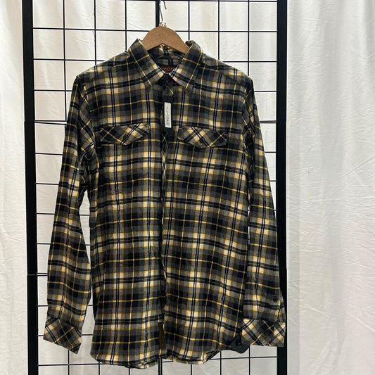 Flyshacker Sample - Men's Flannel Shirt-Men's - Clothing - Tops-Flyshacker-BlackWhiteGold-M-Appalachian Outfitters