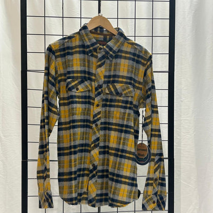 Flyshacker Sample - Men's Flyshacker Cabin Jams/The Original Flyshacker Shirt-Men's - Clothing - Tops-Flyshacker-YellowGreyDarkB-M-Appalachian Outfitters