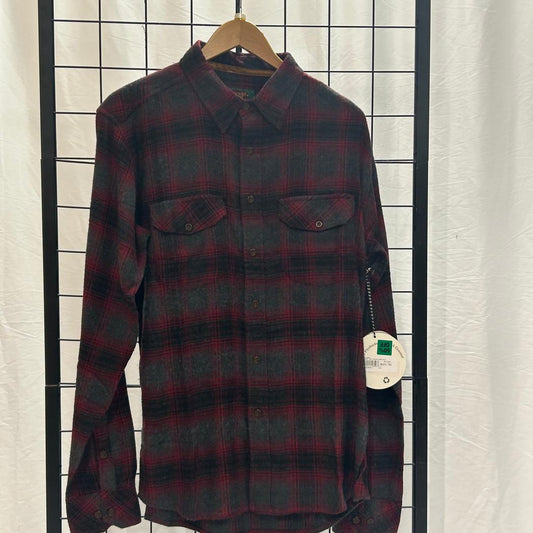 Flyshacker Sample - Men's Snuggler Flannel Shirt-Men's - Clothing - Tops-Flyshacker-Dark Red/Charcoal/Heather-M-Appalachian Outfitters