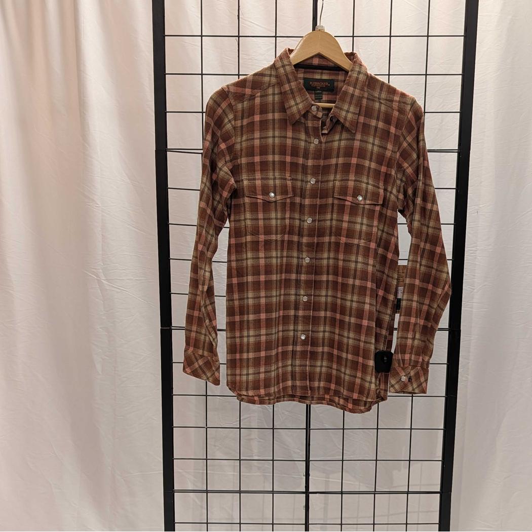 Flyshacker Sample - Women's Passion Pearl Snap Flannel Shirt-Women's - Clothing - Tops-Flyshacker-Dark Rose-L-Appalachian Outfitters
