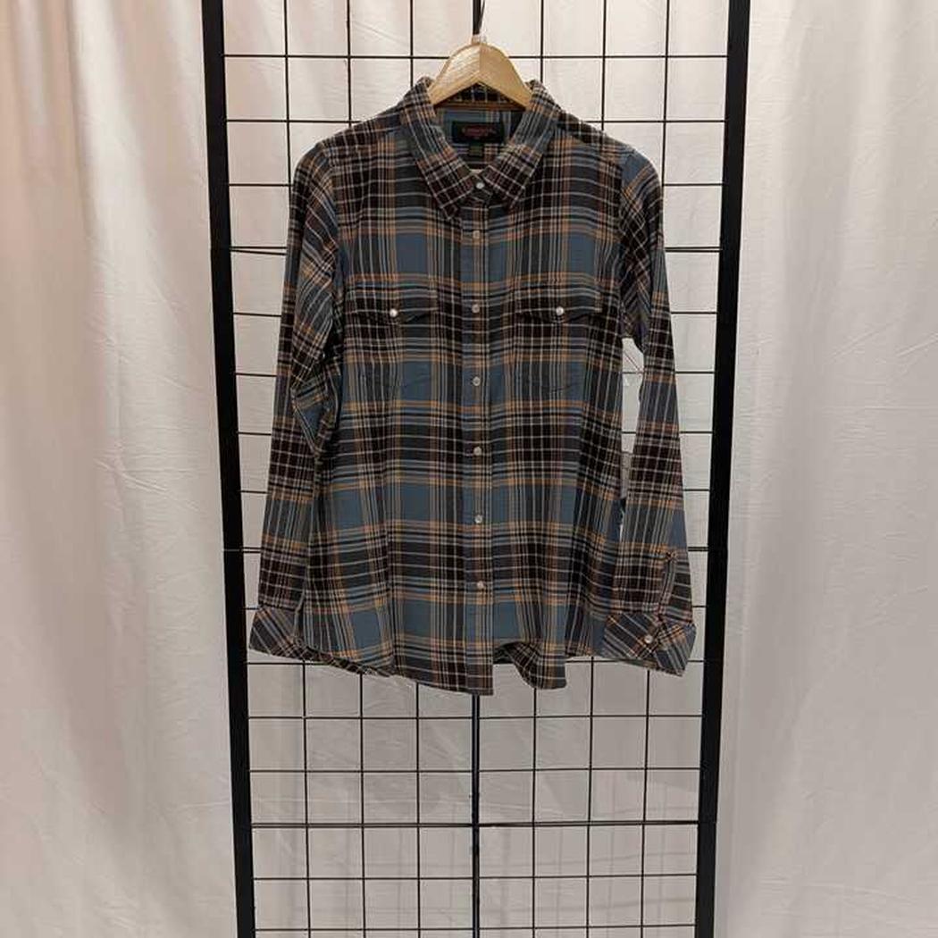 Flyshacker Sample - Women's Passion Pearl Snap Flannel Shirt-Women's - Clothing - Tops-Flyshacker-Shale Blue-L-Appalachian Outfitters