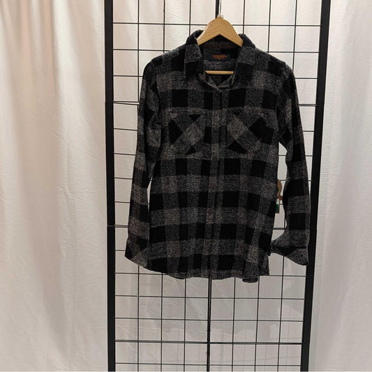 Flyshacker Sample - Women's Reclaim Flannel Shirt-Women's - Clothing - Tops-Flyshacker-BlackGreyWhite-L-Appalachian Outfitters