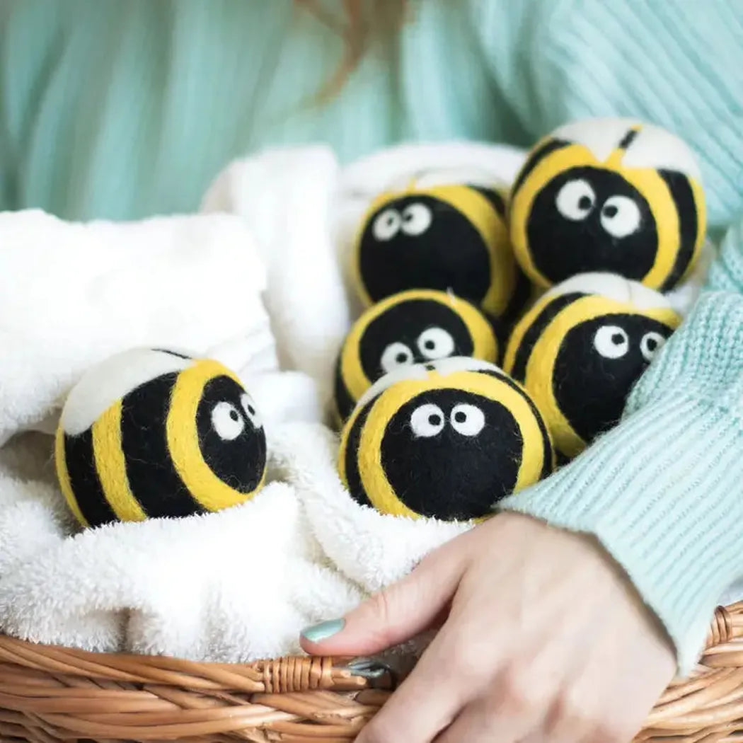 Friendsheep Bee Trio Eco Wool Dryer Balls-Accessories - Novelty-Friendsheep-Appalachian Outfitters