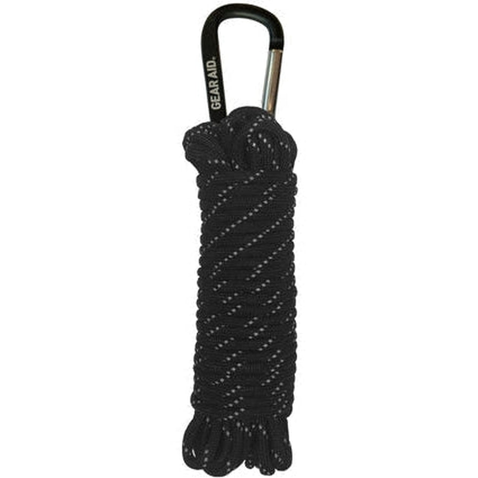 Heavy-Duty 550 Paracord-Camping - Tents & Shelters - Tent Accessories-Gear Aid-Reflective Black-30 ft-Appalachian Outfitters