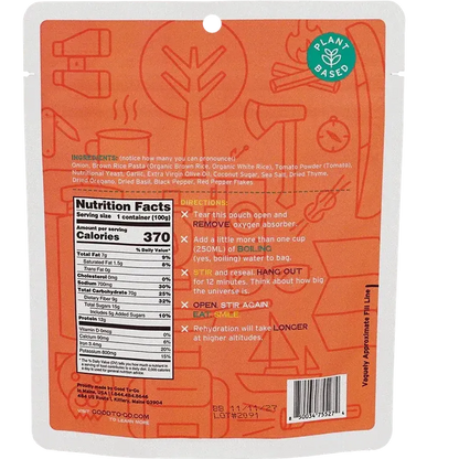 Good To-Go Pasta Marinara-Food - Backpacking-Good To-Go-Appalachian Outfitters