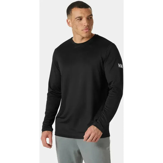 Helly Hansen Men's HH Tech Crew Long Sleeve 2.0-Men's - Clothing - Tops-Helly Hansen-Ebony-M-Appalachian Outfitters