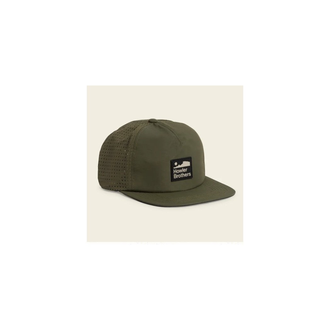 Howler Brothers Aperture Tech Strapback-Accessories - Hats - Unisex-Faded Olive-Appalachian Outfitters