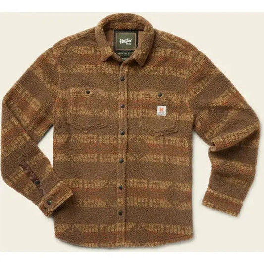 Howler Brothers Allegheny Fleece Overshirt-Men's - Clothing - Tops-Howler Brothers-Mescal Stripe : Earth-M-Appalachian Outfitters