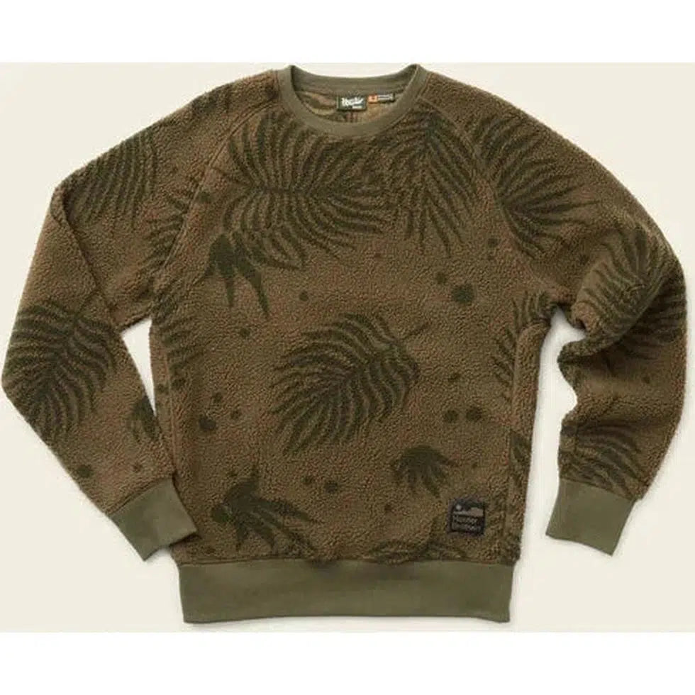 Howler Brothers Eleos Fleece Crewneck-Men's - Clothing - Tops-Howler Brothers-Forest Floor : Frond-M-Appalachian Outfitters