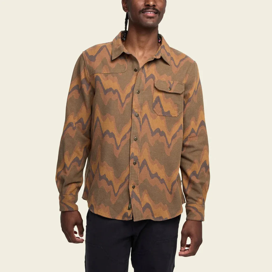 Howler Brothers Men's Harker Flannel-Men's - Clothing - Tops-Howler Brothers-Sediment Jacquard : Camel-M-Appalachian Outfitters