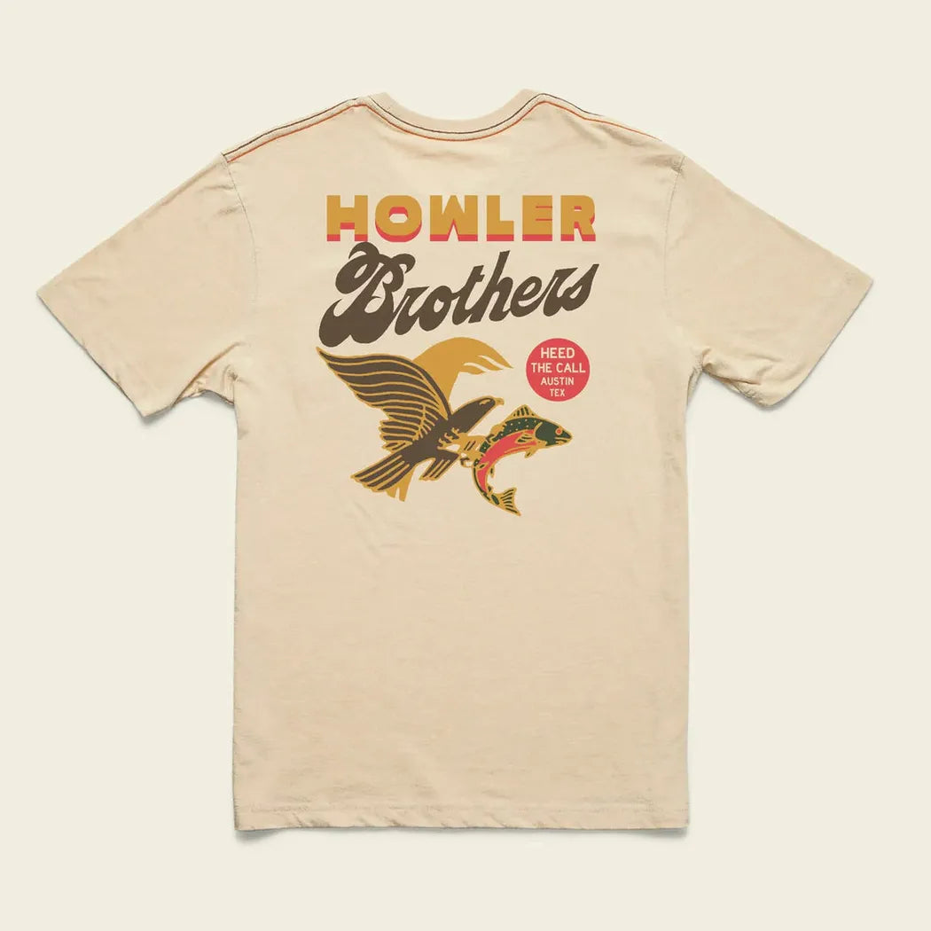 Howler Brothers Men's Pocket T-Shirt-Men's - Clothing - Tops-Howler Brothers-Osprey Prey : Sand Heather-M-Appalachian Outfitters