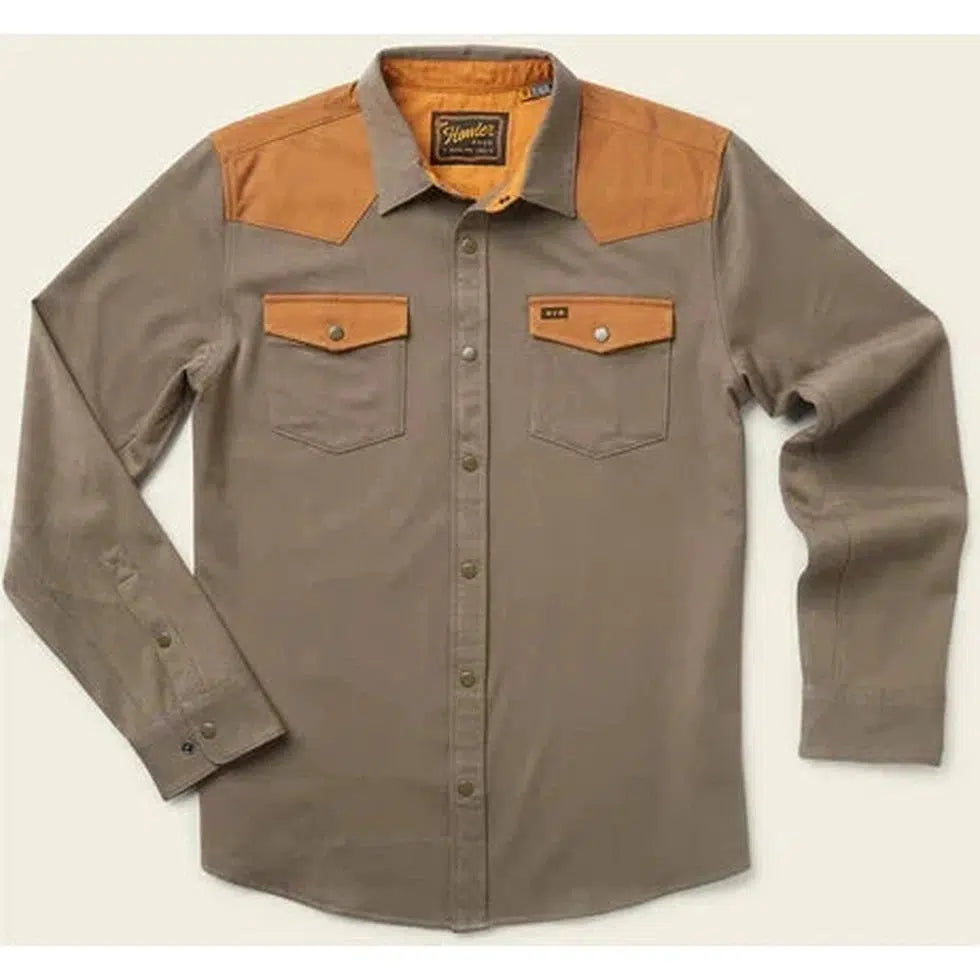Howler Brothers Stockman Stretch Snapshirt-Men's - Clothing - Tops-Howler Brothers-Cocodrilo / Duck Brown-M-Appalachian Outfitters