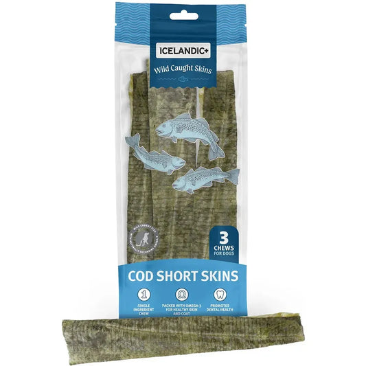 Icelandic+ 100% Wild-Caught Icelandic Cod Skin Chews for Dogs-Pets - Treats-Icelandic+-Appalachian Outfitters