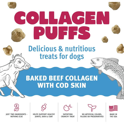 Icelandic+ Beef Collagen Puffs with Cod Skin Treats for Small Dogs - 1.3oz-Pets - Treats-Icelandic+-Appalachian Outfitters