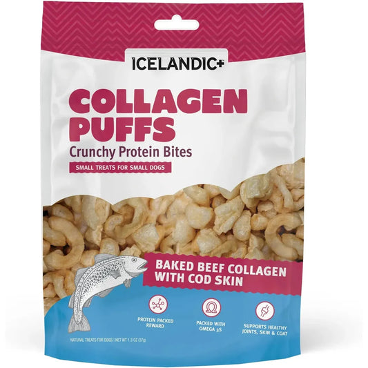 Icelandic+ Beef Collagen Puffs with Cod Skin Treats for Small Dogs - 1.3oz-Pets - Treats-Icelandic+-Appalachian Outfitters
