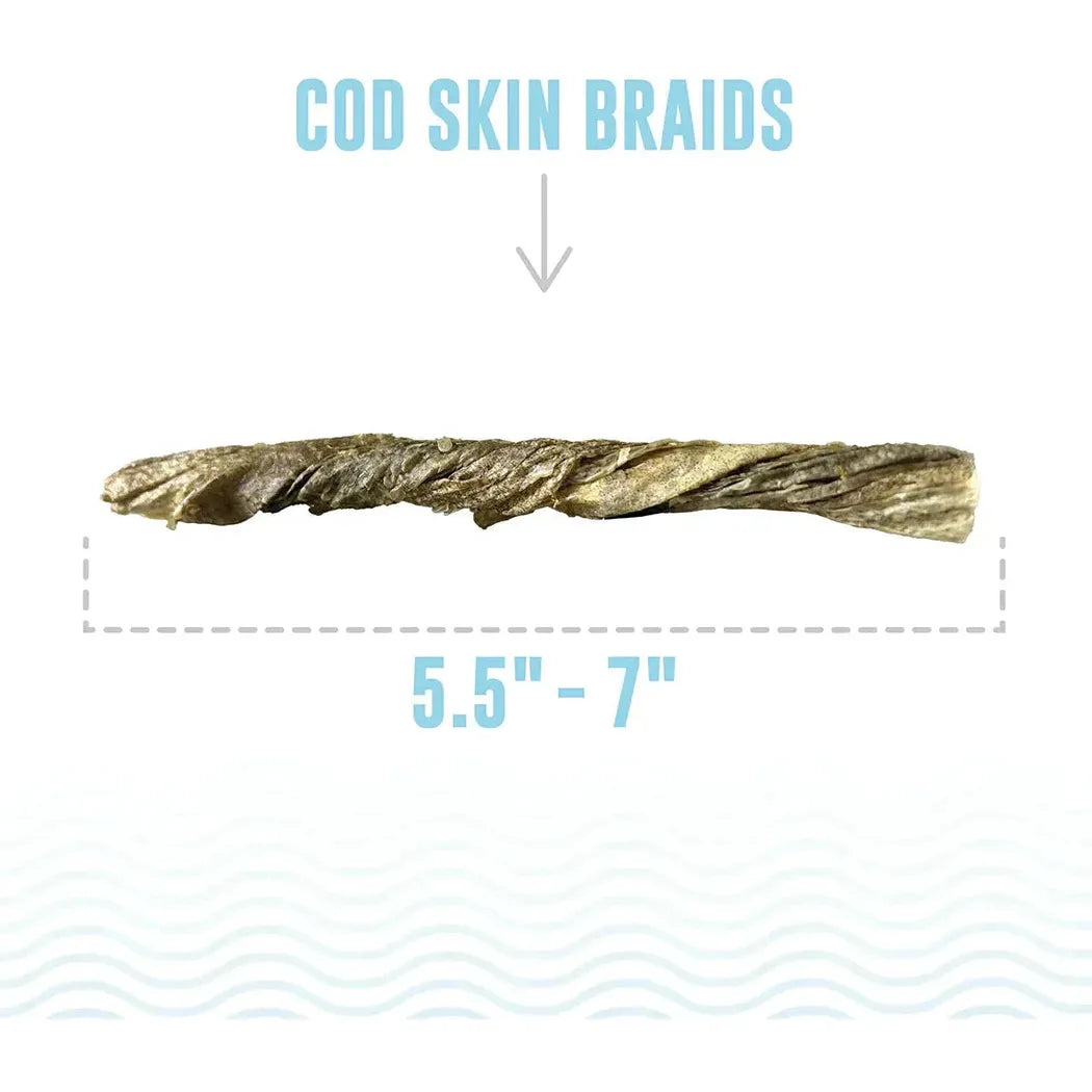 Icelandic+ Cod Skin Braids for Dogs (5pk)-Pets - Treats-Icelandic+-Appalachian Outfitters
