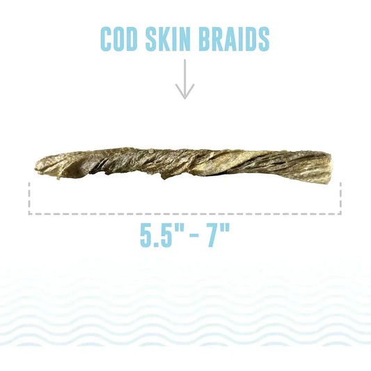 Icelandic+ Cod Skin Braids for Dogs (5pk)-Pets - Treats-Icelandic+-Appalachian Outfitters