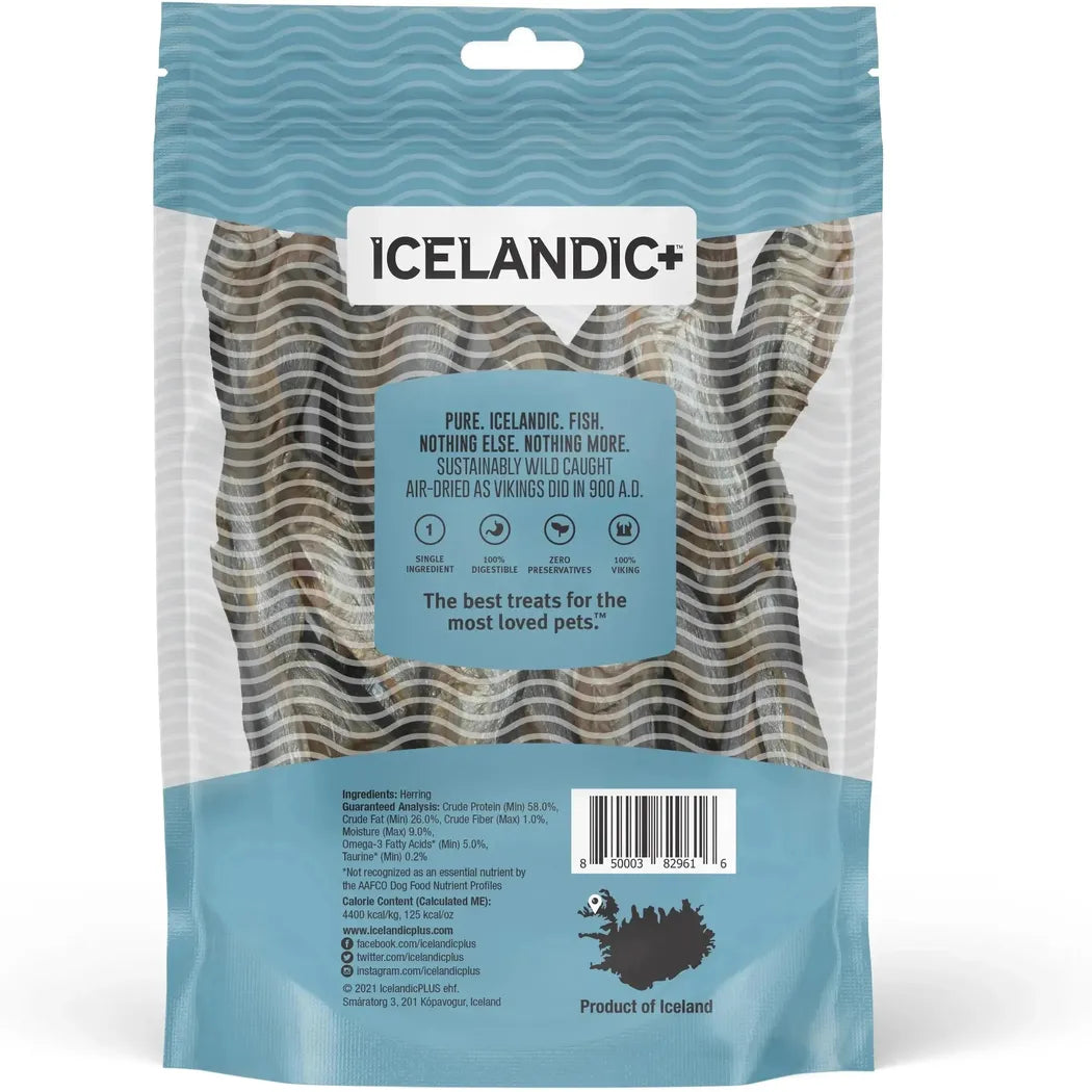 Icelandic+ Herring Whole Fish Dog Treats | 3-oz Bag-Pets - Treats-Icelandic+-Appalachian Outfitters