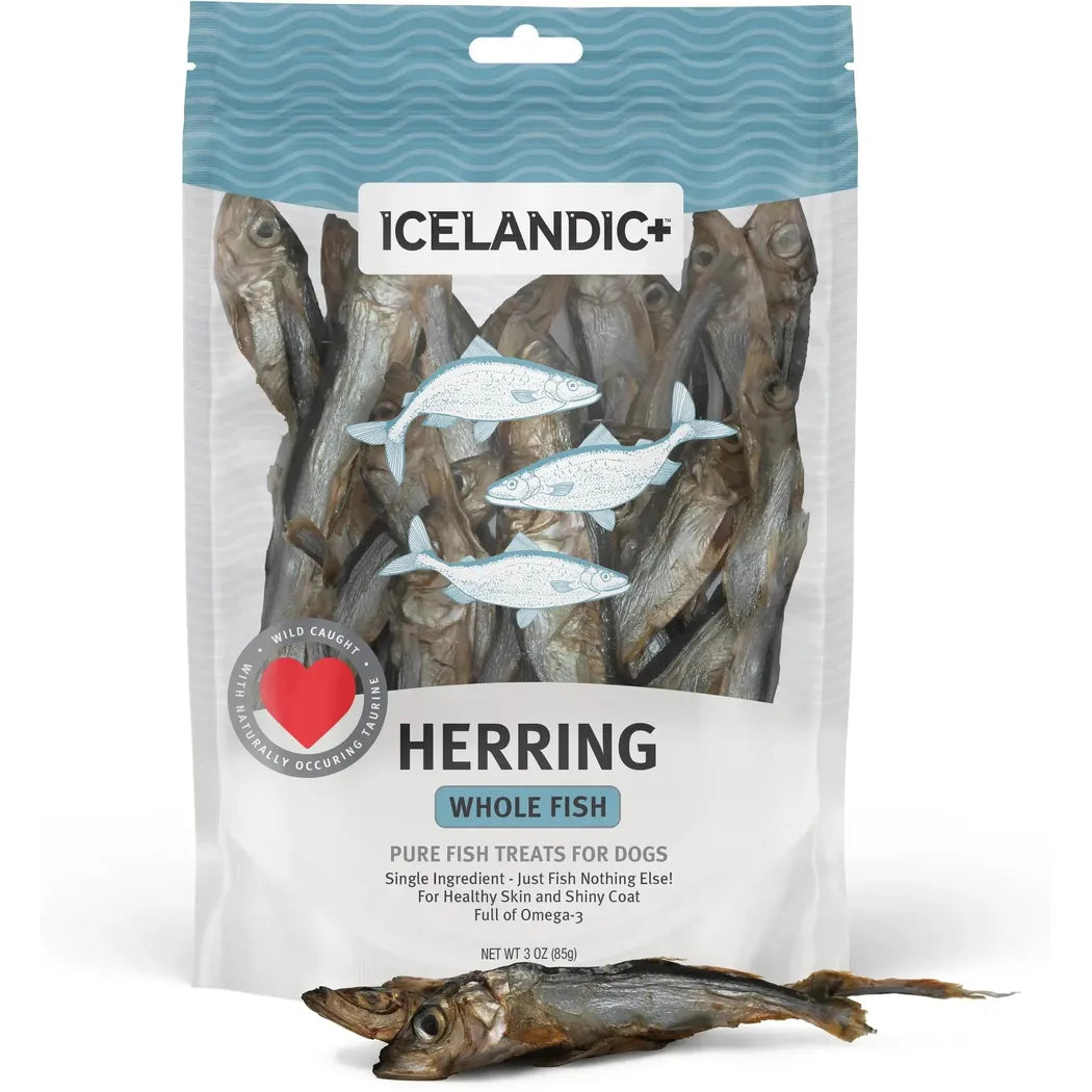 Icelandic+ Herring Whole Fish Dog Treats | 3-oz Bag-Pets - Treats-Icelandic+-Appalachian Outfitters