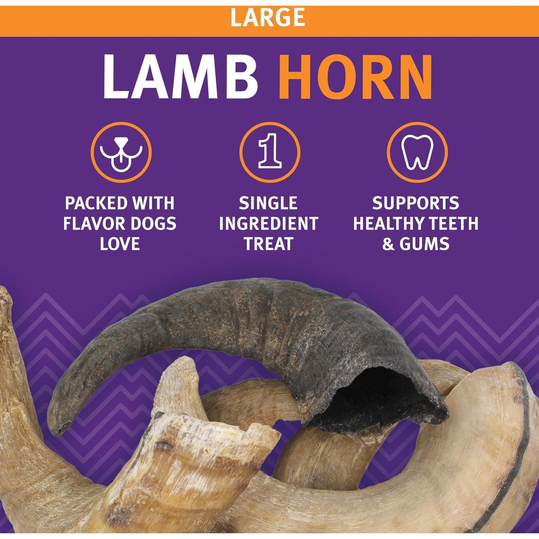 Icelandic+ Large Lamb Horn Dog Treat-Pets - Treats-Icelandic+-Appalachian Outfitters