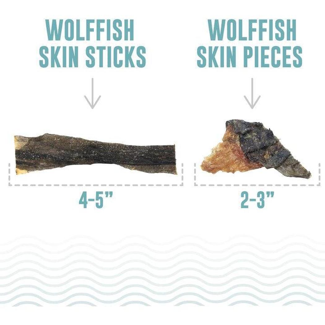 Icelandic+ Wolffish Skin Sticks & Pieces Dog Treats | 3.0-oz Bag-Pets - Treats-Icelandic+-Appalachian Outfitters