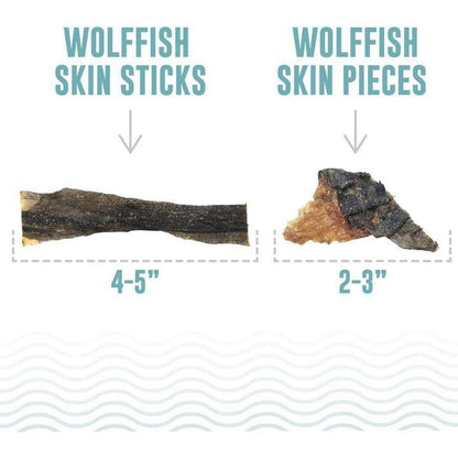 Icelandic+ Wolffish Skin Sticks & Pieces Dog Treats | 3.0-oz Bag-Pets - Treats-Icelandic+-Appalachian Outfitters