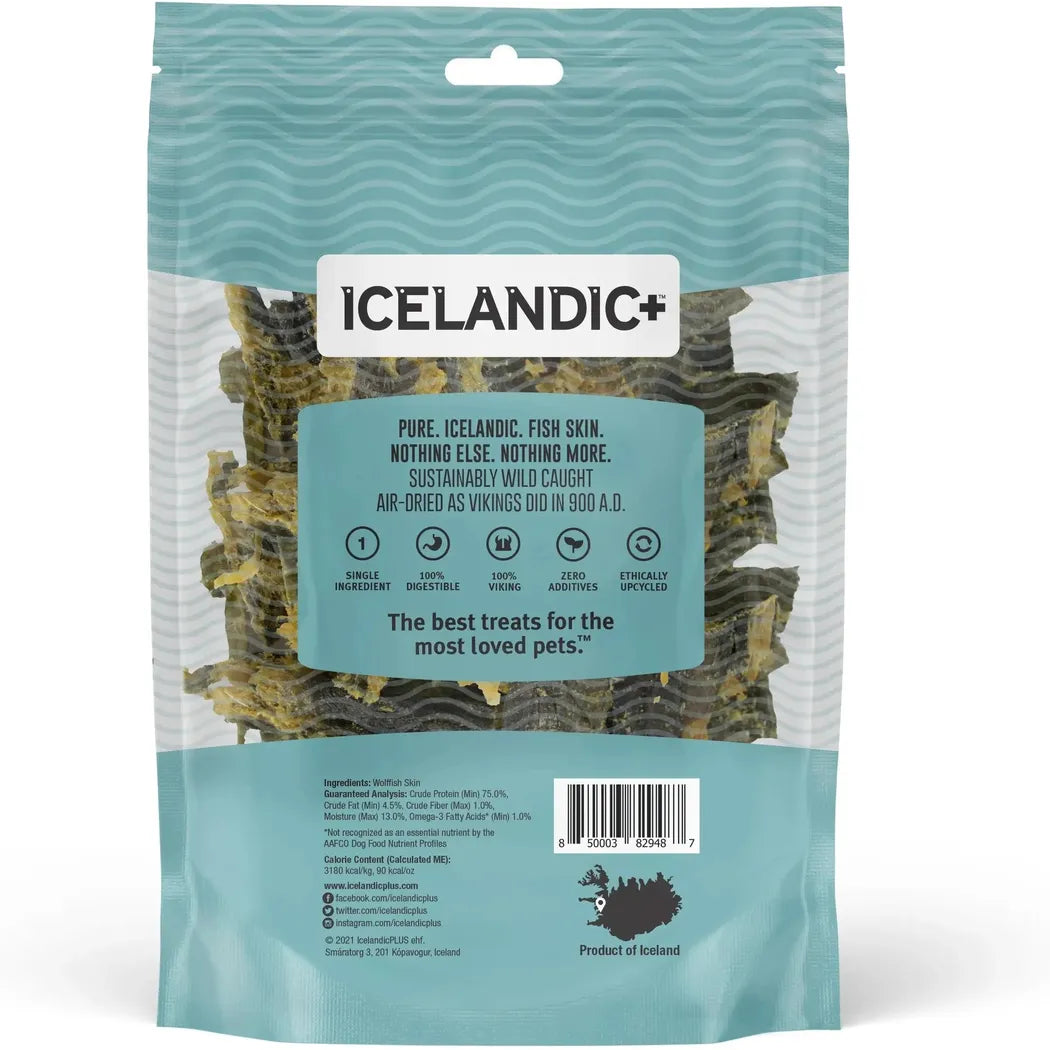 Icelandic+ Wolffish Skin Sticks & Pieces Dog Treats | 3.0-oz Bag-Pets - Treats-Icelandic+-Appalachian Outfitters