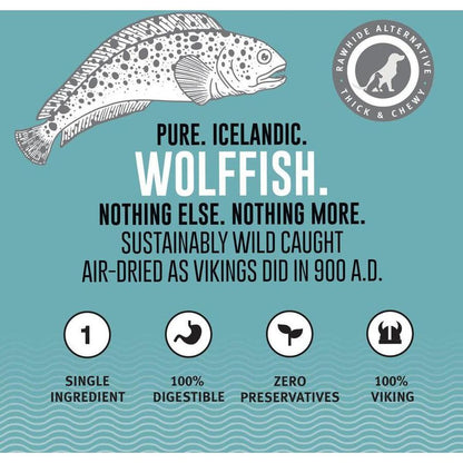 Icelandic+ Wolffish Skin Sticks & Pieces Dog Treats | 3.0-oz Bag-Pets - Treats-Icelandic+-Appalachian Outfitters