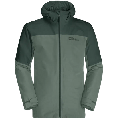 Men's Glaabach 3in1 Jacket-Men's - Clothing - Jackets & Vests-Jack Wolfskin-Black Olive-M-Appalachian Outfitters