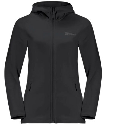 Women's Baiselberg Hooded Full Zip-Women's - Clothing - Jackets & Vests-Jack Wolfskin-Black-S-Appalachian Outfitters
