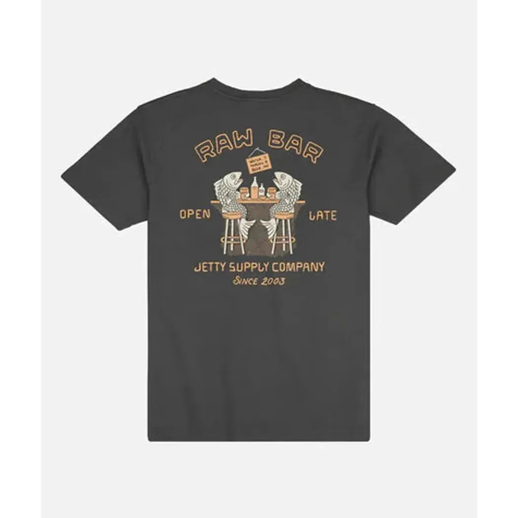 Jetty Men's Raw Bar Tee-Men's - Clothing - Tops-Jetty-Black-M-Appalachian Outfitters