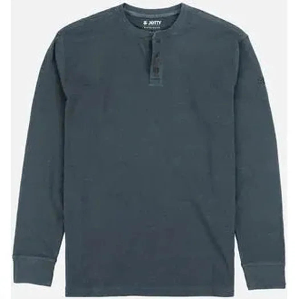 Jetty Men's Seabed Waffle Henley Long Sleeve-Men's - Clothing - Tops-Jetty-Navy-M-Appalachian Outfitters