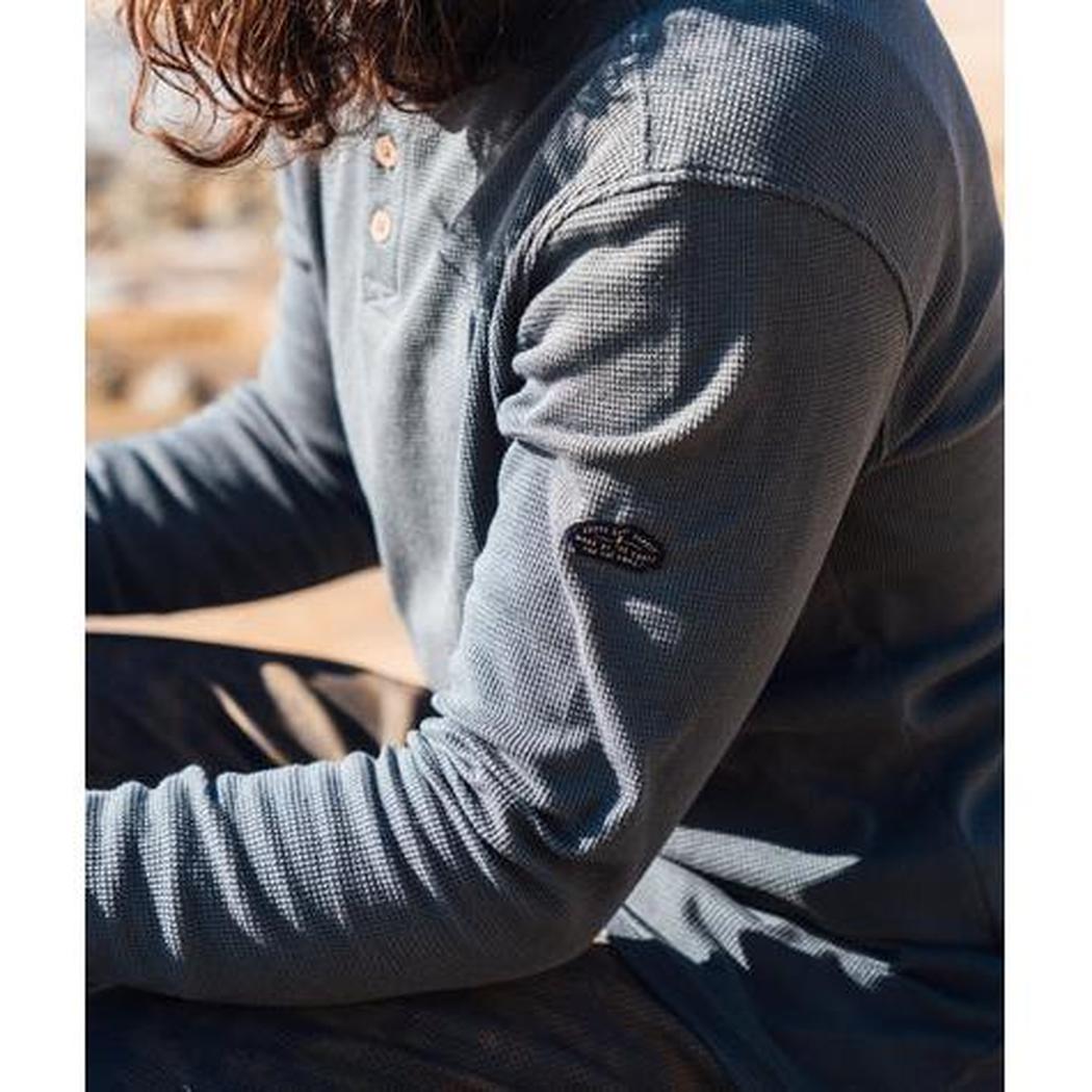 Jetty Men's Seabed Waffle Henley Long Sleeve-Men's - Clothing - Tops-Jetty-Appalachian Outfitters