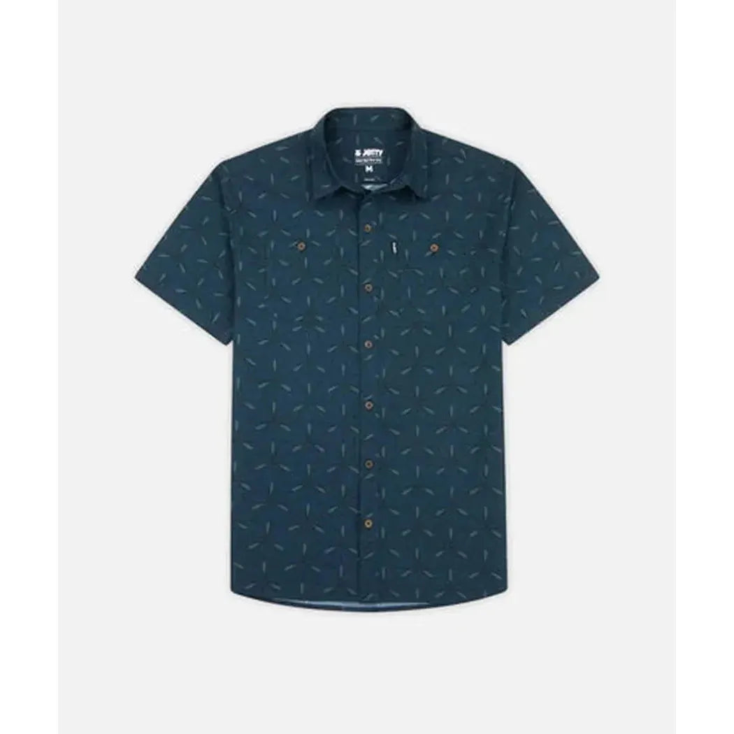 Jetty Men's Seabrite Cotton Shirt-Men's - Clothing - Tops-Jetty-Navy-M-Appalachian Outfitters