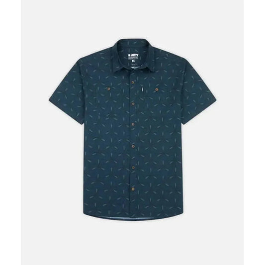 Jetty Men's Seabrite Cotton Shirt-Men's - Clothing - Tops-Jetty-Navy-M-Appalachian Outfitters