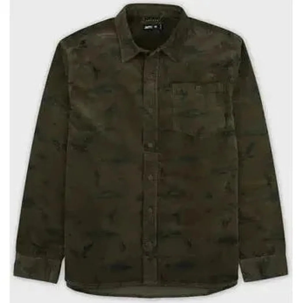 Jetty Men's Shoals Corduroy Shirt-Men's - Clothing - Tops-Jetty-Olive-M-Appalachian Outfitters