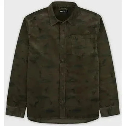 Jetty Men's Shoals Corduroy Shirt-Men's - Clothing - Tops-Jetty-Olive-M-Appalachian Outfitters