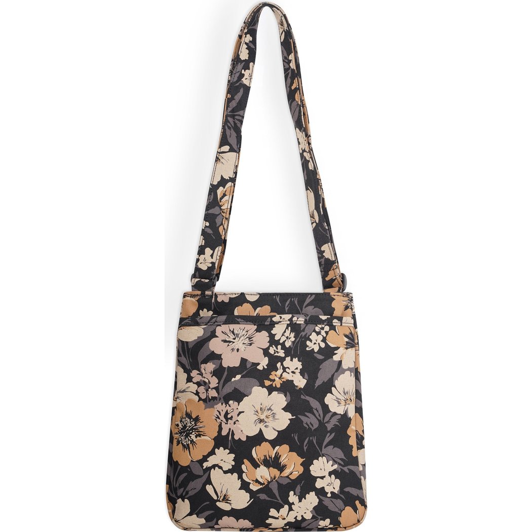 Front view of the Kavu Keeper in Off Trail with a floral pattern and long strap on a white background.