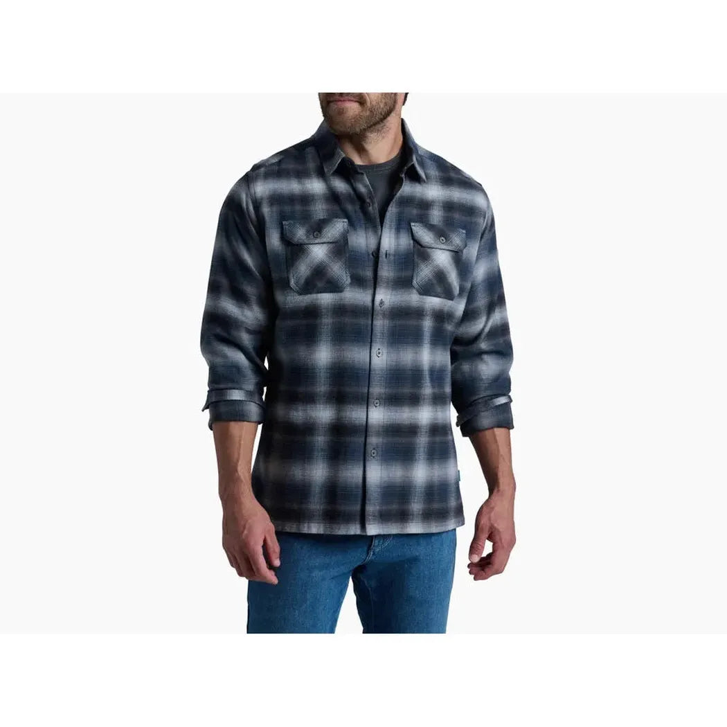 Kuhl Men's Dillingr Flannel Long Sleeve-Men's - Clothing - Tops-Kuhl-Iron Grey-M-Appalachian Outfitters