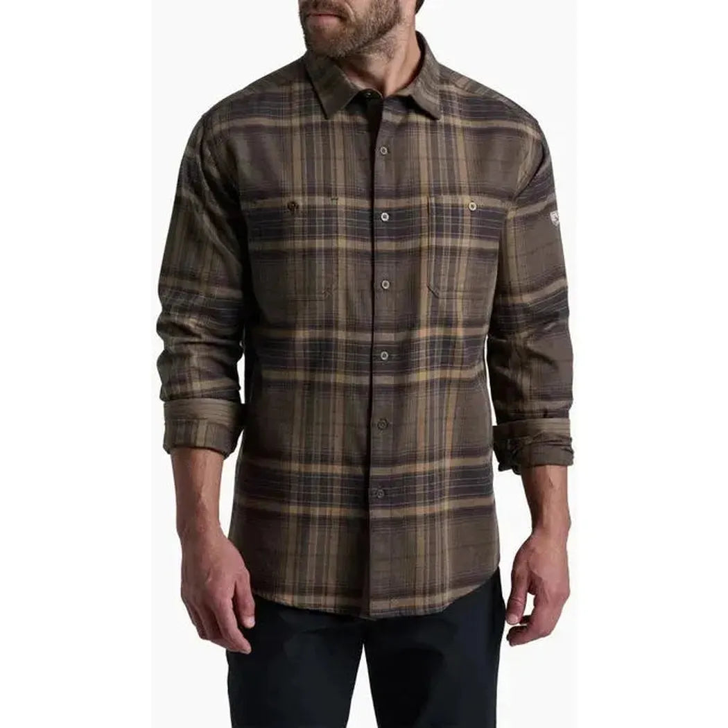 Kuhl Men's Fugitive Flannel Long Sleeve-Men's - Clothing - Tops-Kuhl-Roasted Barley-M-Appalachian Outfitters