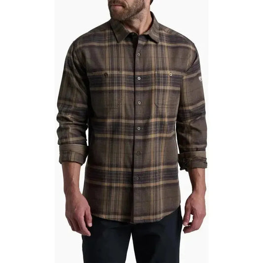 Kuhl Men's Fugitive Flannel Long Sleeve-Men's - Clothing - Tops-Kuhl-Roasted Barley-M-Appalachian Outfitters