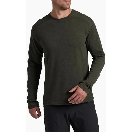 Kuhl Men's Reactiv Lite Grid Crew-Men's - Clothing - Tops-Kuhl-Onyx-M-Appalachian Outfitters