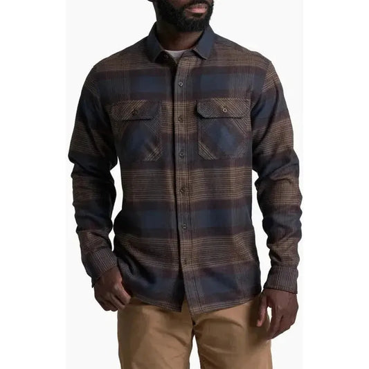 Kuhl Men's Rydr Flannel Long Sleeve-Men's - Clothing - Tops-Kuhl-Dark Roast-M-Appalachian Outfitters
