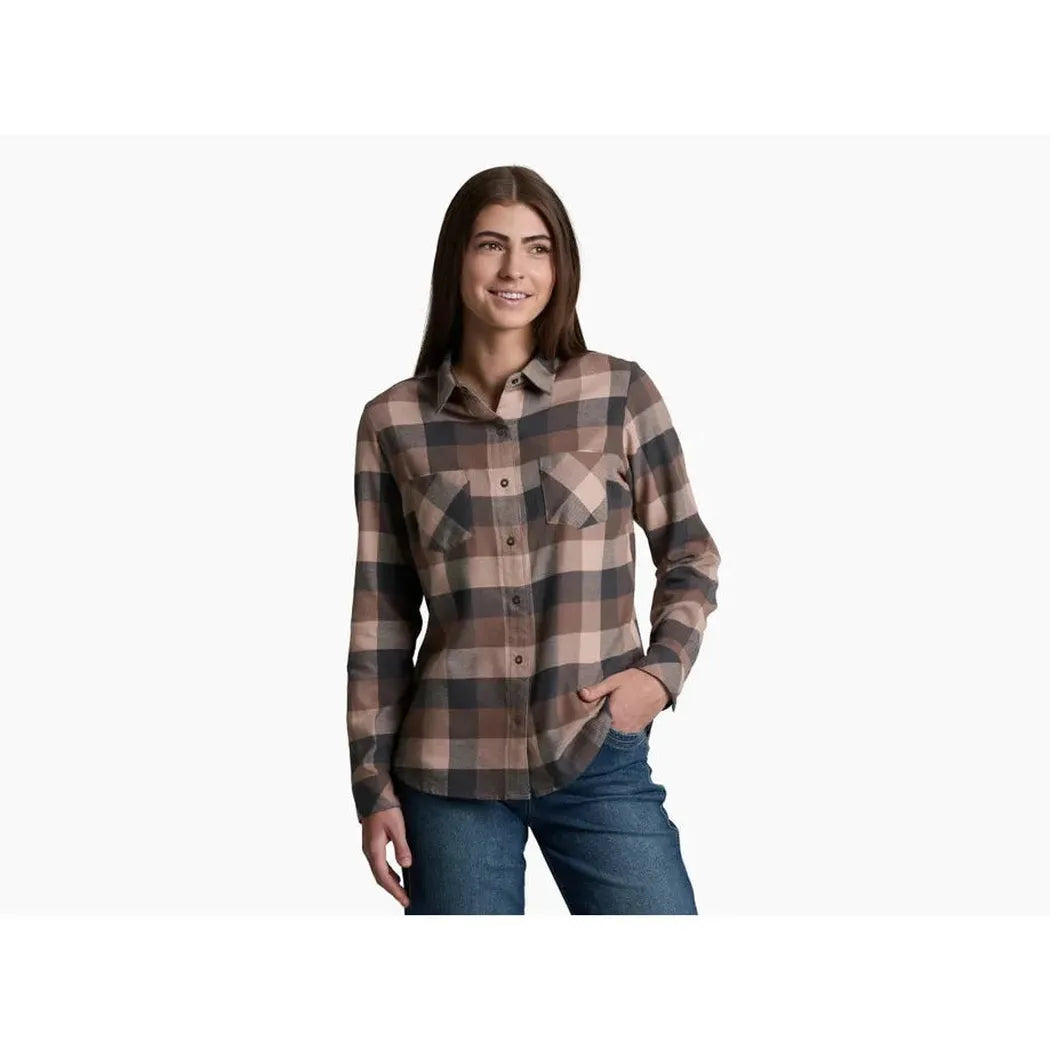 Kuhl Women's Darcy Flannel-Women's - Clothing - Tops-Kuhl-Coffee-S-Appalachian Outfitters