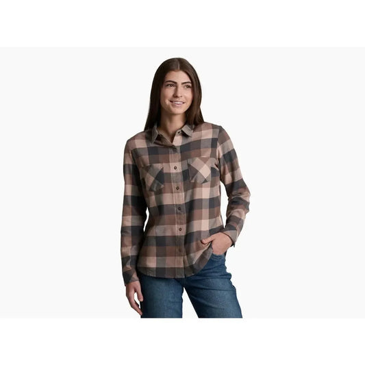 Kuhl Women's Darcy Flannel-Women's - Clothing - Tops-Kuhl-Coffee-S-Appalachian Outfitters