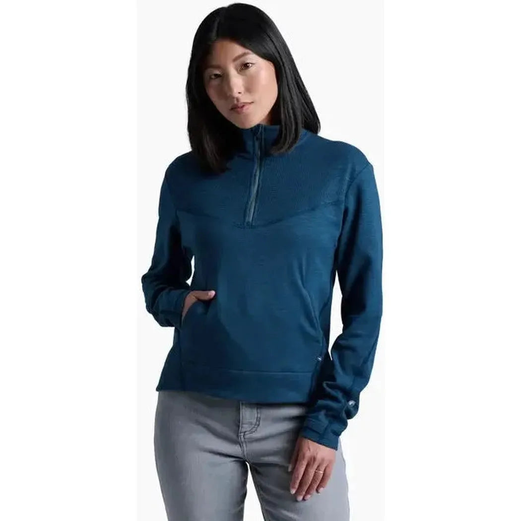 Kuhl Women's Lola 1/2 Zip-Women's - Clothing - Tops-Kuhl-Metal Blue-S-Appalachian Outfitters