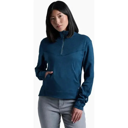 Kuhl Women's Lola 1/2 Zip-Women's - Clothing - Tops-Kuhl-Metal Blue-S-Appalachian Outfitters