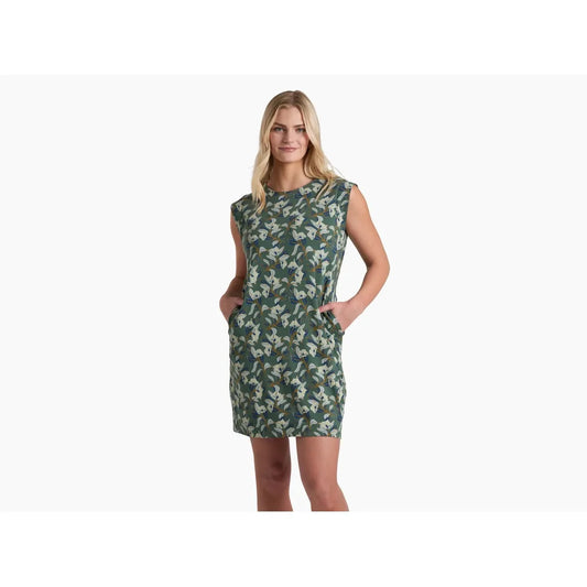 Kuhl Women's Lyra Tee Dress-Women's - Clothing - Dresses-Kuhl-Smoked Pine Print-S-Appalachian Outfitters
